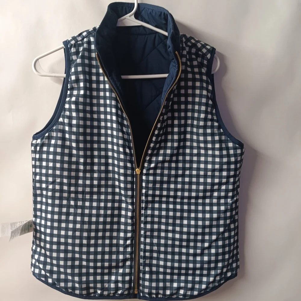 J. Crew Navy Quilted Vest